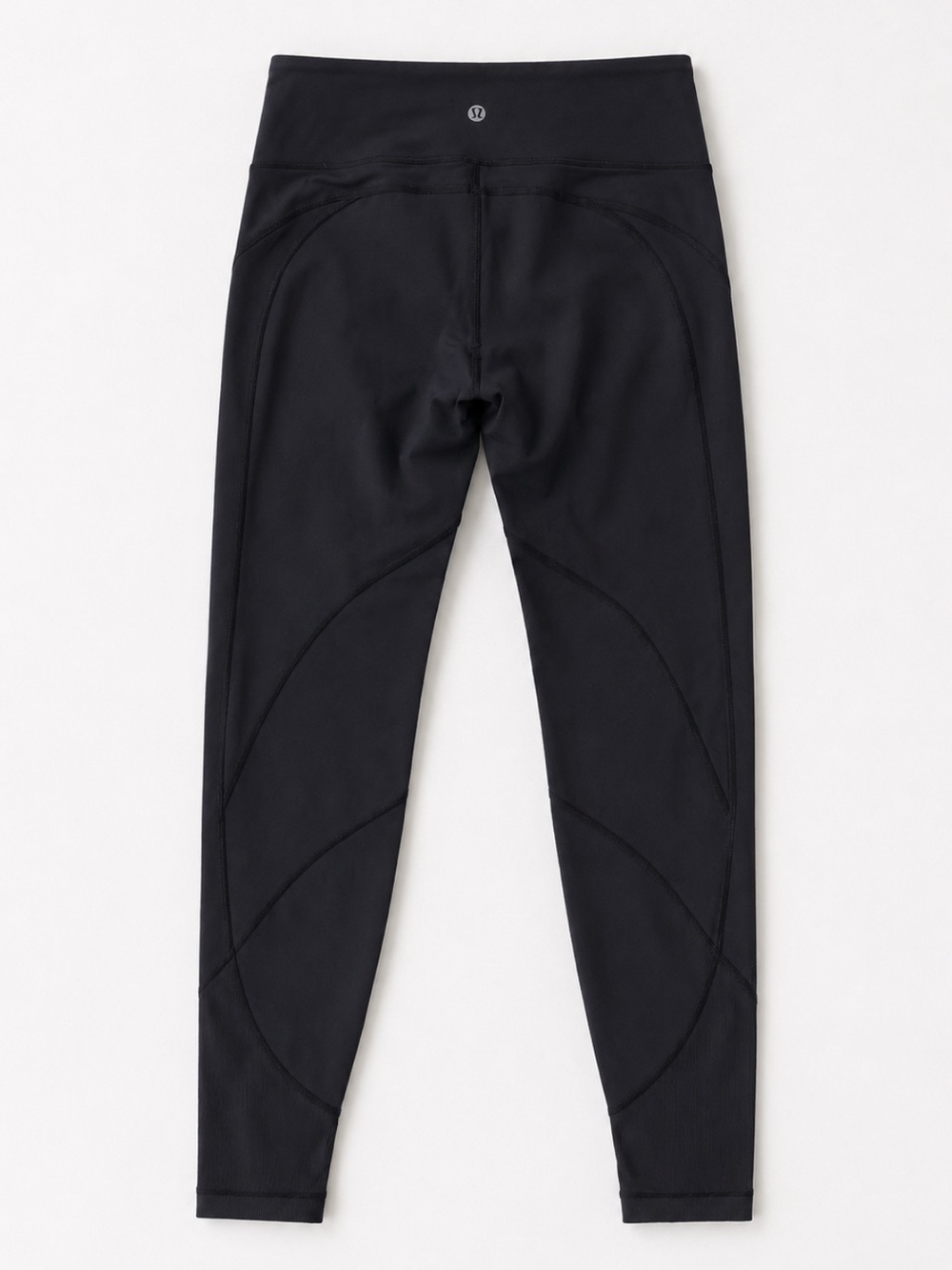 Lululemon Black High Rise Leggings Women’s Size 4 Ridded Detail Athletic Yoga - Picture 5 of 5